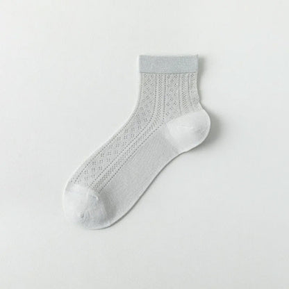 Breathable Air Mesh Quarter Socks(7 Pairs) - Gray - EU36-40(US3-7) - image 7