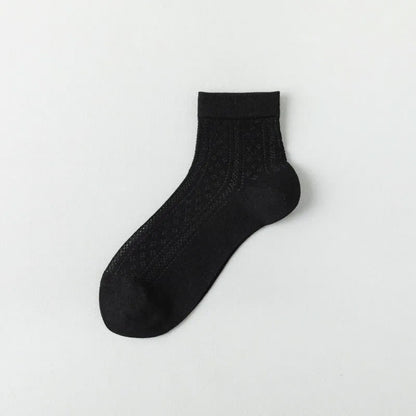 Breathable Air Mesh Quarter Socks(7 Pairs) - Black - EU36-40(US3-7) - image 10
