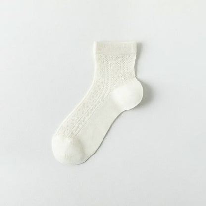 Breathable Air Mesh Quarter Socks(7 Pairs) - Beige - EU36-40(US3-7) - image 6