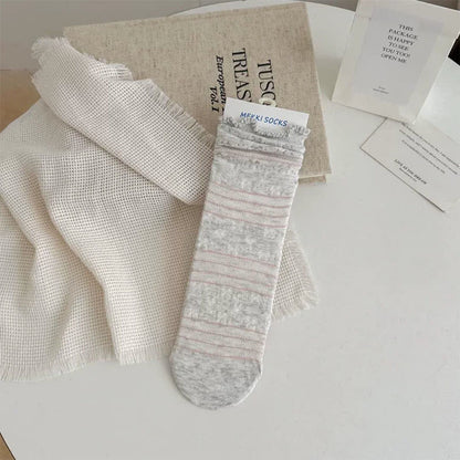 Soft Jacquard Quarter Socks(5 Pairs) - Light Gray - EU35-41(US2-7.5) - image 3