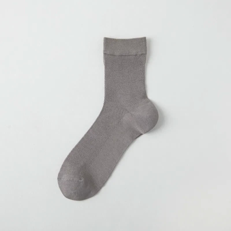 Air Mesh Quarter Socks(5 Pairs) - Taupe Gray - EU35-43(US2-9) - image 7