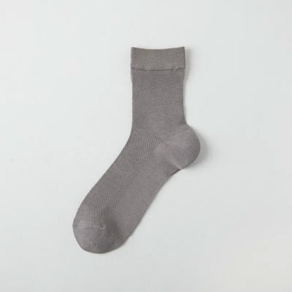 Air Mesh Quarter Socks(5 Pairs) - Taupe Gray - EU35-43(US2-9) - image 7