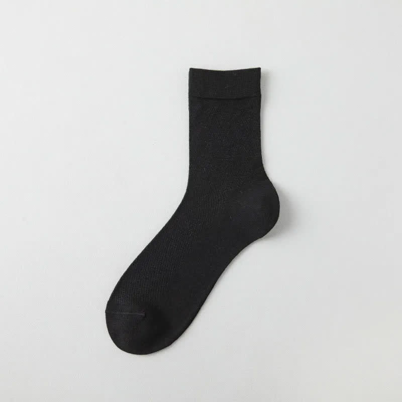 Air Mesh Quarter Socks(5 Pairs) - Black - EU35-43(US2-9) - image 8