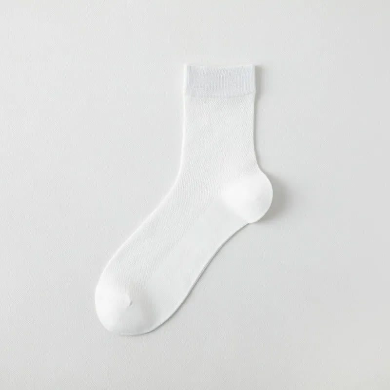 Air Mesh Quarter Socks(6 Pairs) - White - EU35-43(US2-9) - image 6