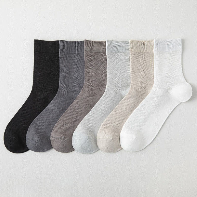 Air Mesh Quarter Socks(6 Pairs) - Multicolor - EU35-43(US2-9) - image 11