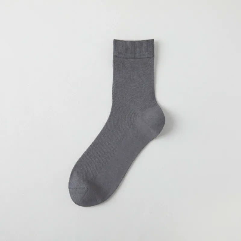 Air Mesh Quarter Socks(6 Pairs) - Dark Grey - EU35-43(US2-9) - image 5