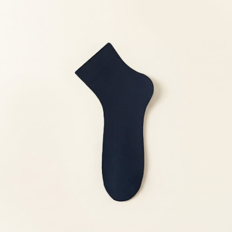 Sheer Mesh Quarter Socks(5 Pairs) - Navy Blue - EU40-44(US7-10) - image 7
