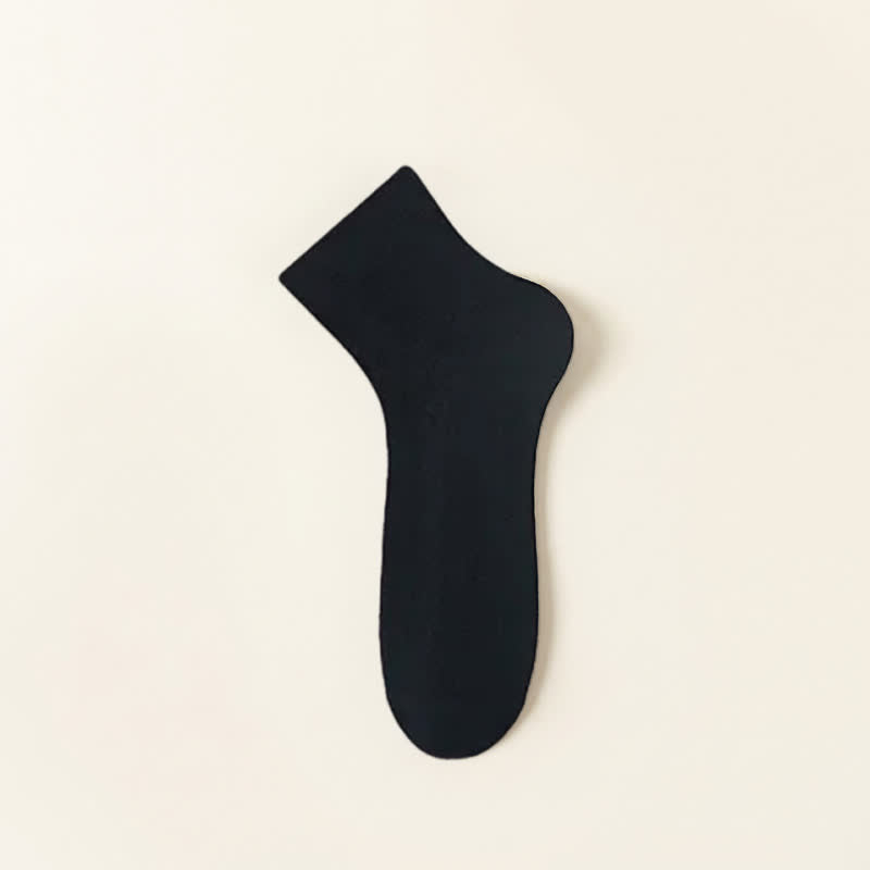 Sheer Mesh Quarter Socks(5 Pairs) - Black - EU40-44(US7-10) - image 6