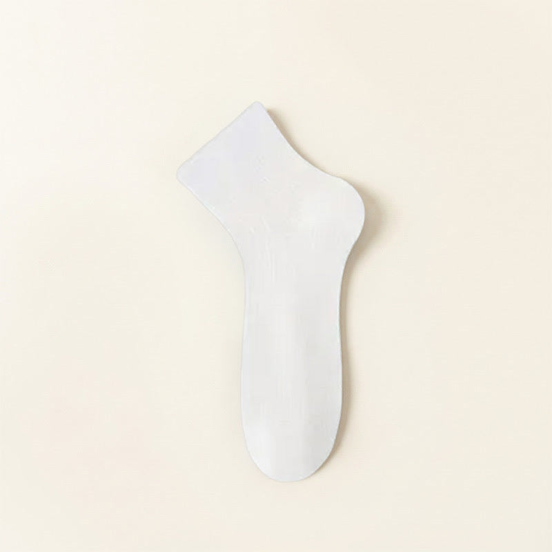 Sheer Mesh Quarter Socks(5 Pairs) - White - EU40-44(US7-10) - image 8