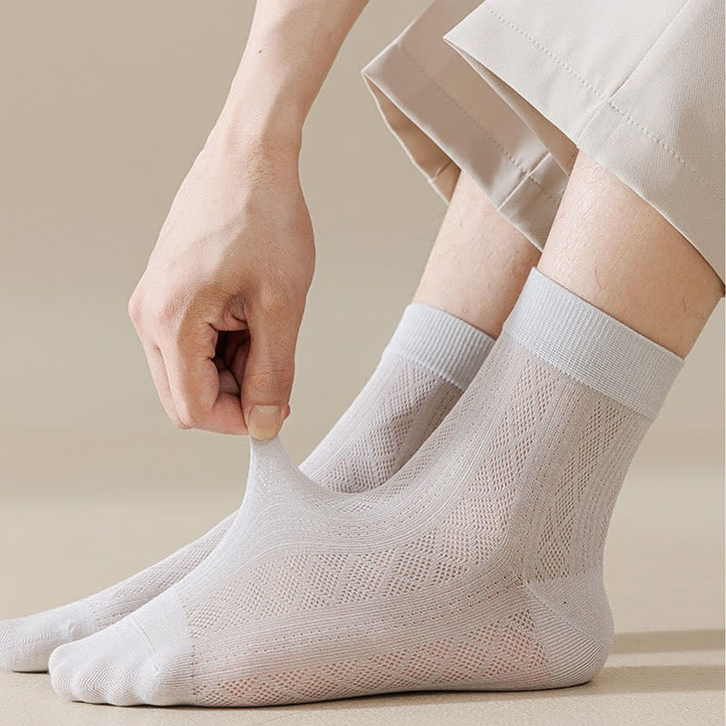 Sheer Mesh Quarter Socks(5 Pairs) - image 3