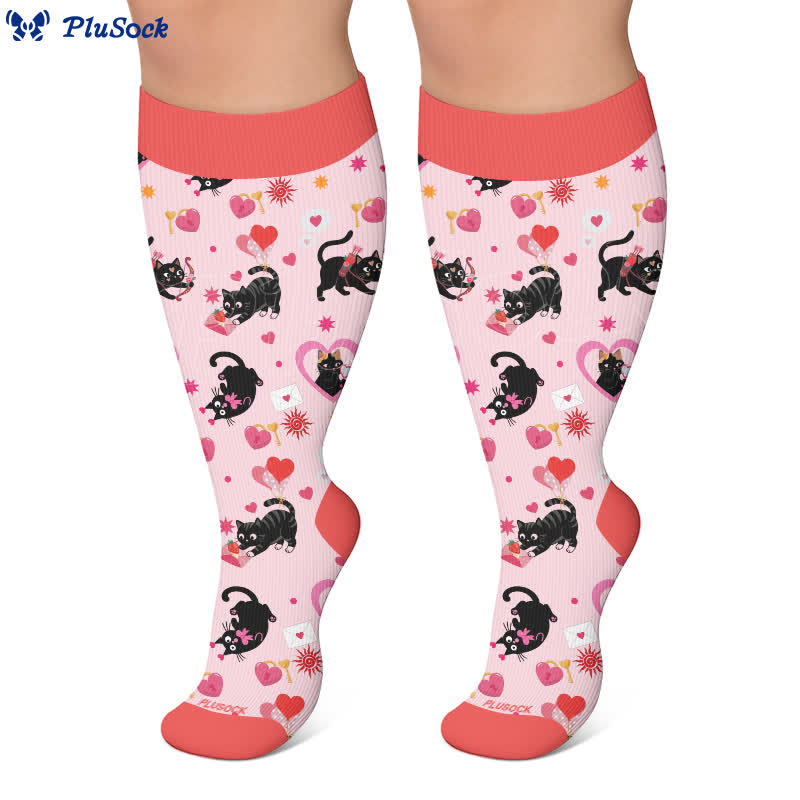 Plus Size Sweetheart Checkered Compression Socks - image 6