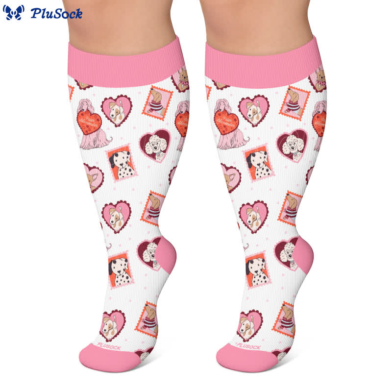 Plus Size Sweetheart Checkered Compression Socks - image 5