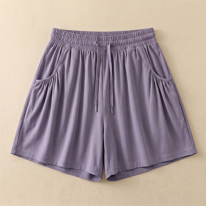 Relaxed Drawstring Lounge Pants - Purple - 4XL - image 4