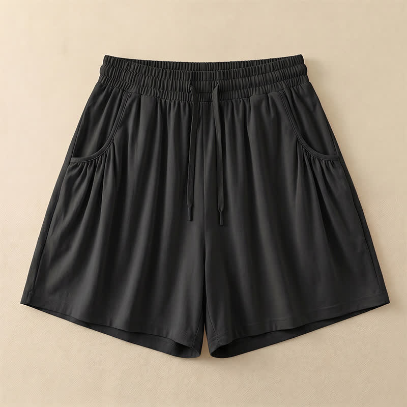 Relaxed Drawstring Lounge Pants - Black - 4XL - image 5