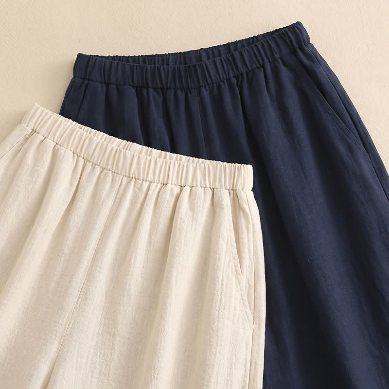 Linen Feel Wide Leg Pants - image 5