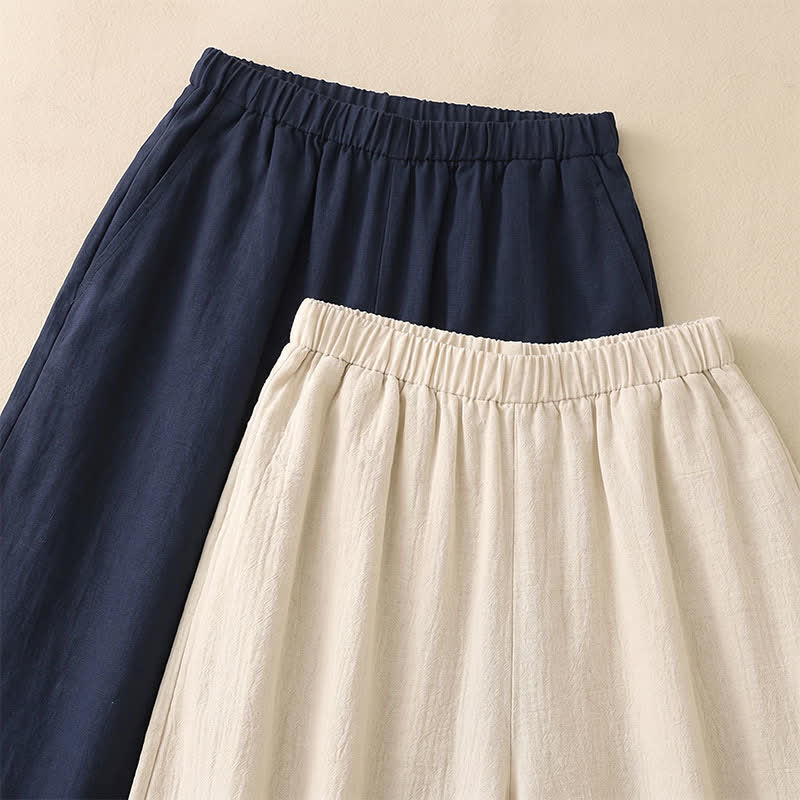 Linen Feel Wide Leg Pants - image 4