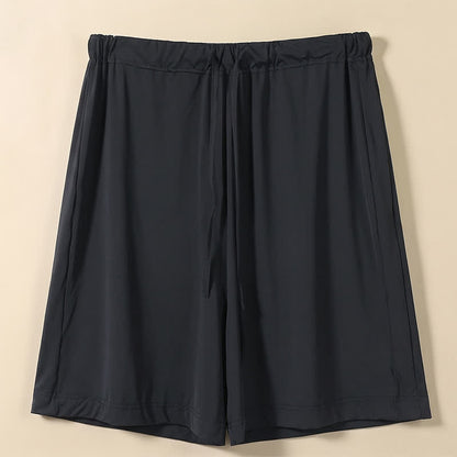 Ice Silk Drawstring Lounge Pants - Black - 2XL - image 3