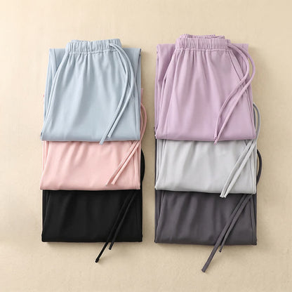 Ice Silk Drawstring Lounge Pants - image 12