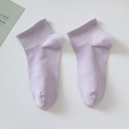 Soft Cotton Ankle Socks(7 Pairs) - Purple - EU36-42(US3-8.5) - image 6