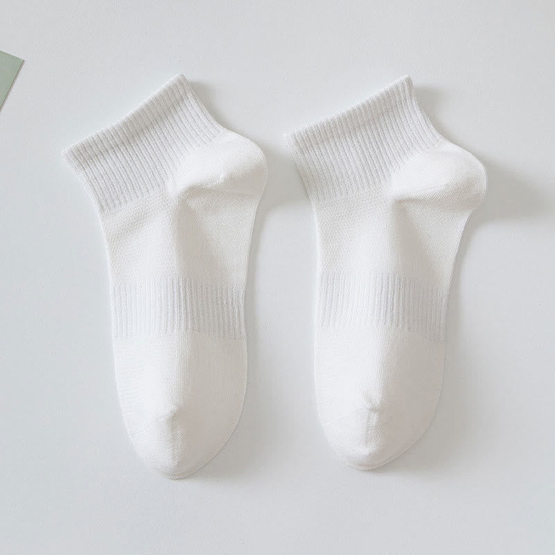Soft Cotton Ankle Socks(7 Pairs) - White - EU36-42(US3-8.5) - image 3