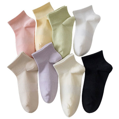 Soft Cotton Ankle Socks(7 Pairs) - Multicolor - EU36-42(US3-8.5) - image 10