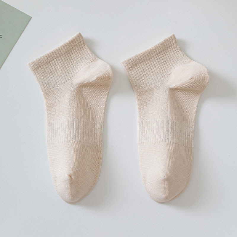 Soft Cotton Ankle Socks(7 Pairs) - Khaki - EU36-42(US3-8.5) - image 9