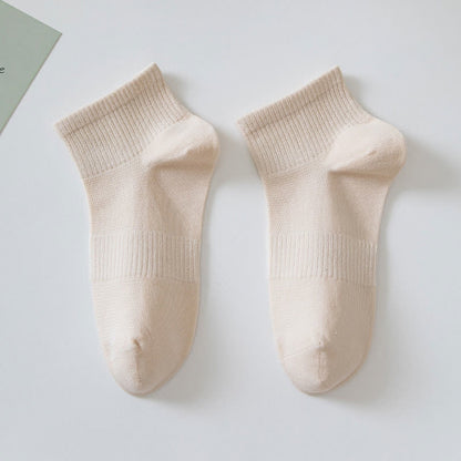 Soft Cotton Ankle Socks(7 Pairs) - Khaki - EU36-42(US3-8.5) - image 9
