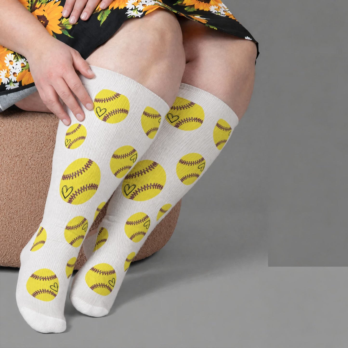 Plus Size Baseball Bow Ribbed Compression Socks - White(1 Pair) - 4XL - image 2