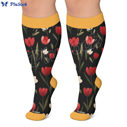 Plus Size Strawberry Vine Compression Socks - image 6
