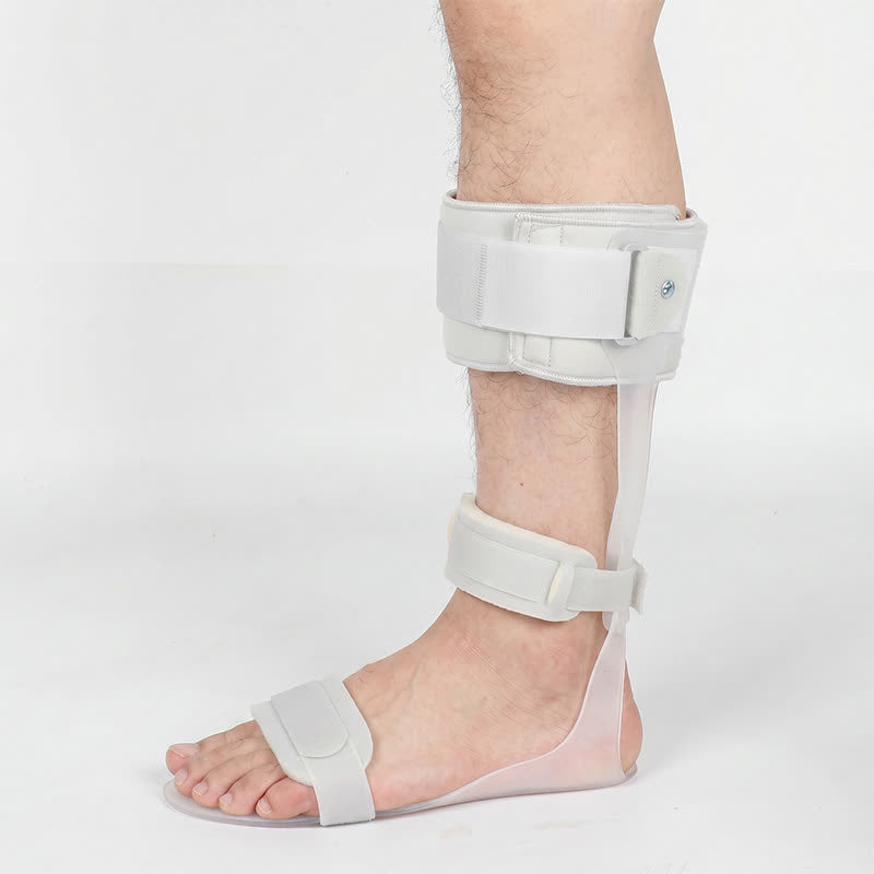 Adjustable Foot Drop Stabilizer and Flat Foot Ankle Brace - White - XL - image 0
