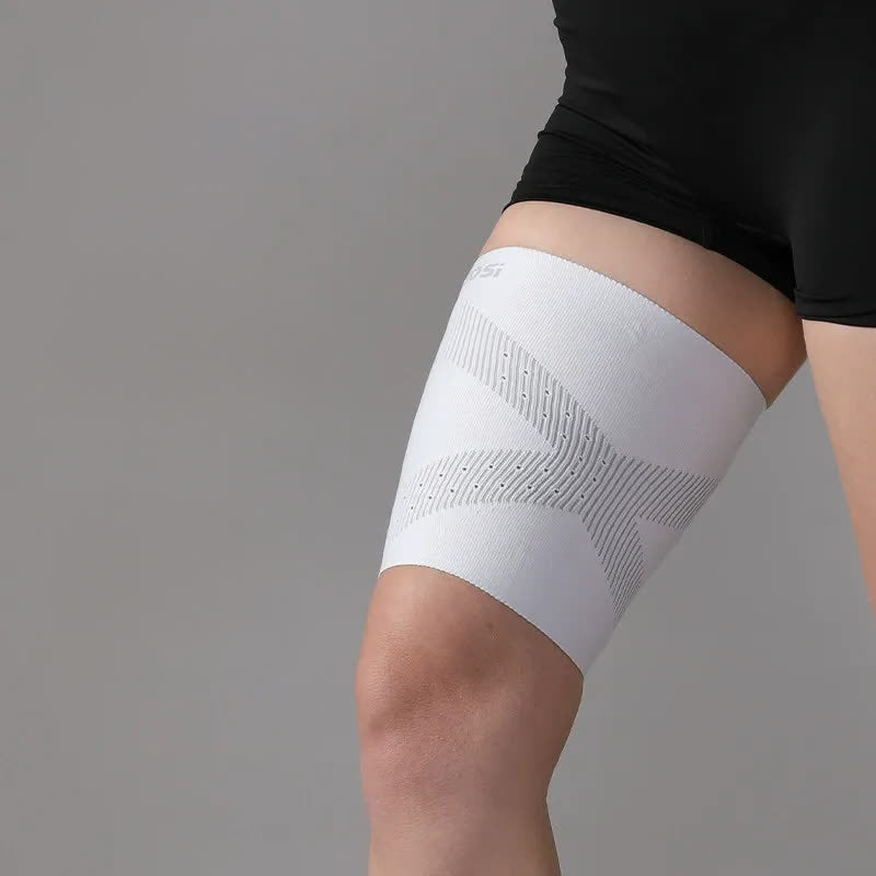 Seamless Performance Thigh Compression Sleeve - White - XL - image 4