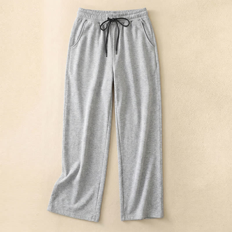 Heather Gray Wide Leg Lounge Pants - Light Gray - 5XL - image 1