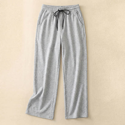 Heather Gray Wide Leg Lounge Pants - Light Gray - 5XL - image 1