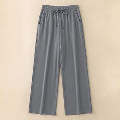 Heather Gray Wide Leg Lounge Pants - Dark Grey - 5XL - image 4