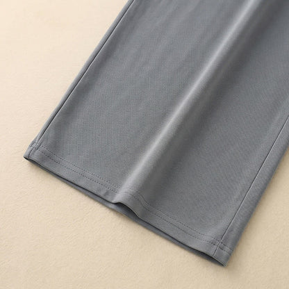 Heather Gray Wide Leg Lounge Pants - image 10