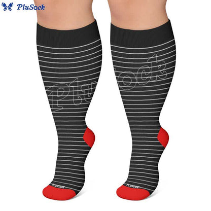 Plus Size Rainbow Stripe Compression Socks - image 7