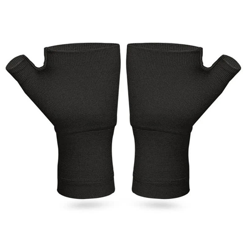Open Finger Wrist Sleeves - Black - L - image 4