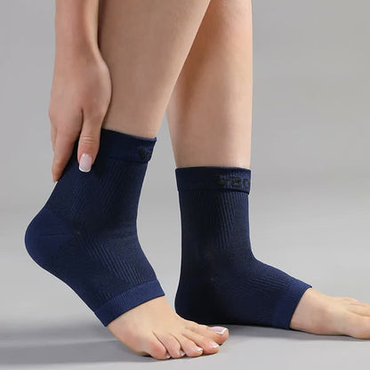 Open Toe Compression Ankle Brace - Blue - XL - image 0