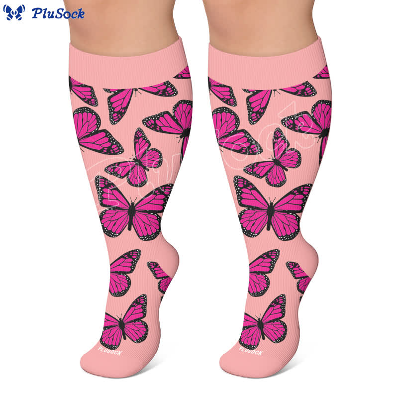 Plus Size Sweet Butterfly Compression Socks - image 7