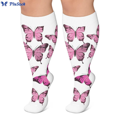 Plus Size Sweet Butterfly Compression Socks - image 5