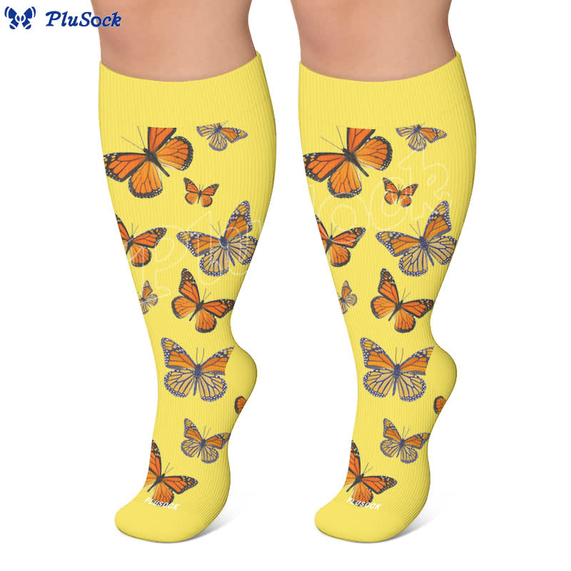 Plus Size Sweet Butterfly Compression Socks - image 6