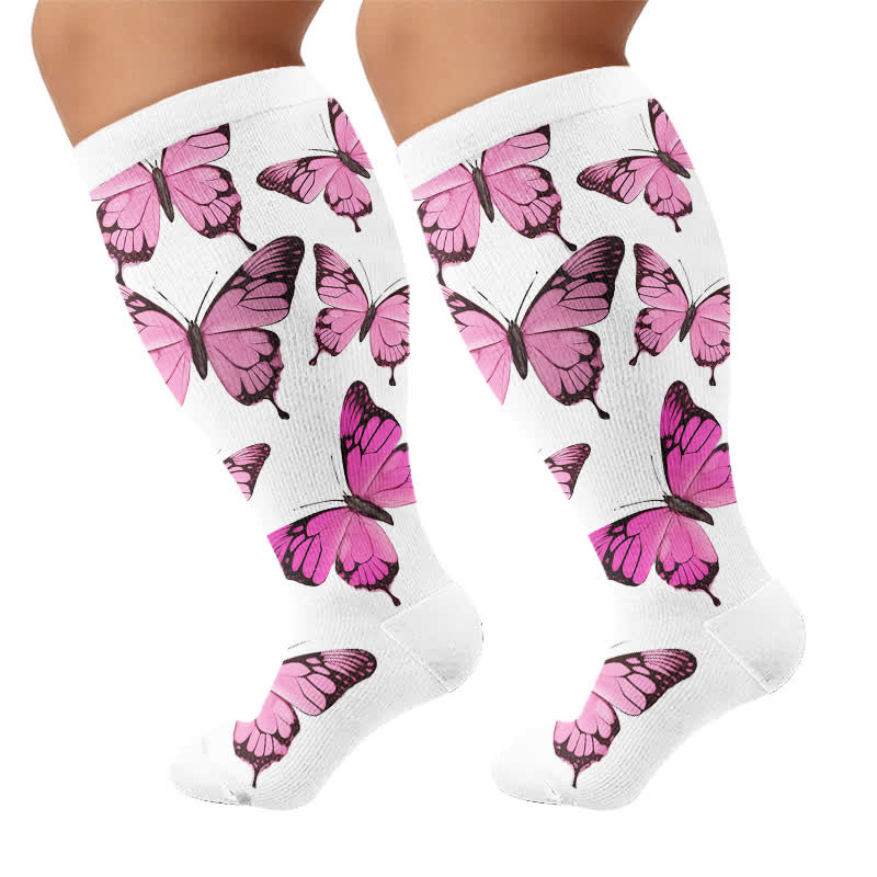 Plus Size Sweet Butterfly Compression Socks - image 8
