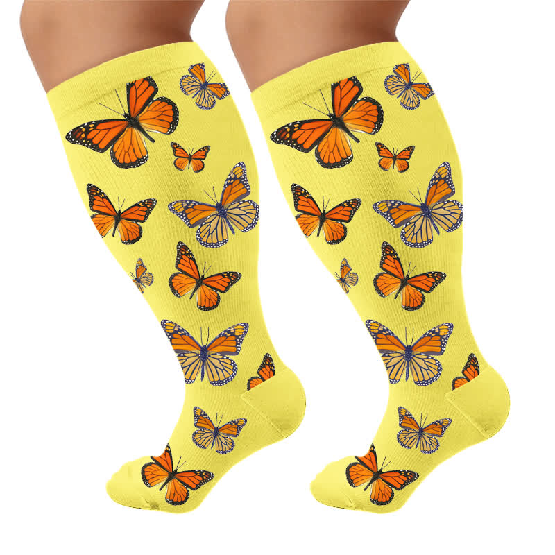 Plus Size Sweet Butterfly Compression Socks - image 9