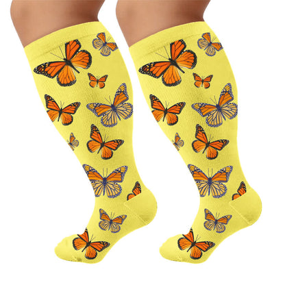 Plus Size Sweet Butterfly Compression Socks - image 9