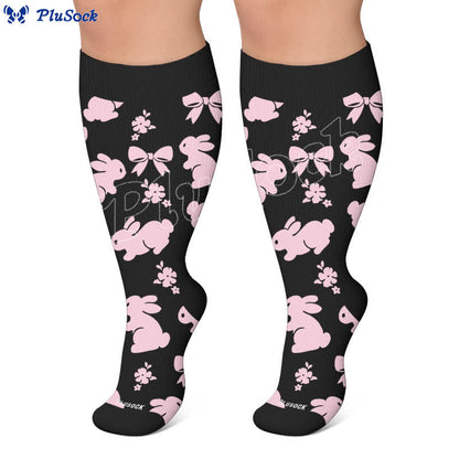 Plus Size White Cat Paw Compression Socks - image 6