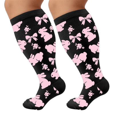 Plus Size White Cat Paw Compression Socks - image 9