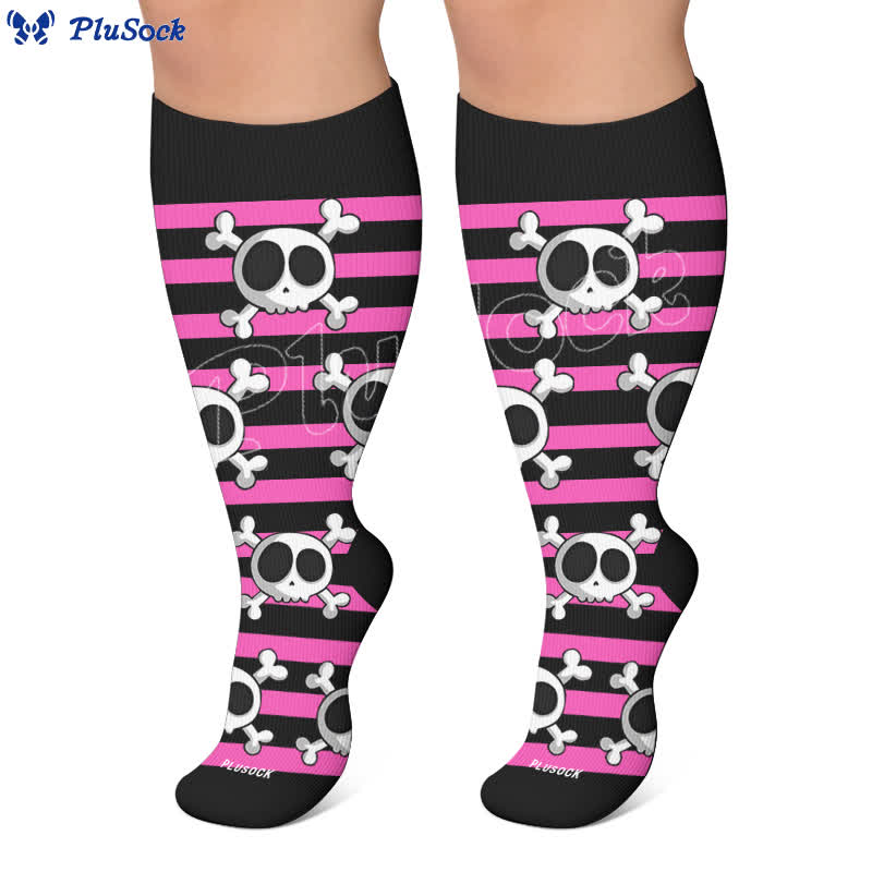 Plus Size Kawaii Skull Compression Socks - image 6
