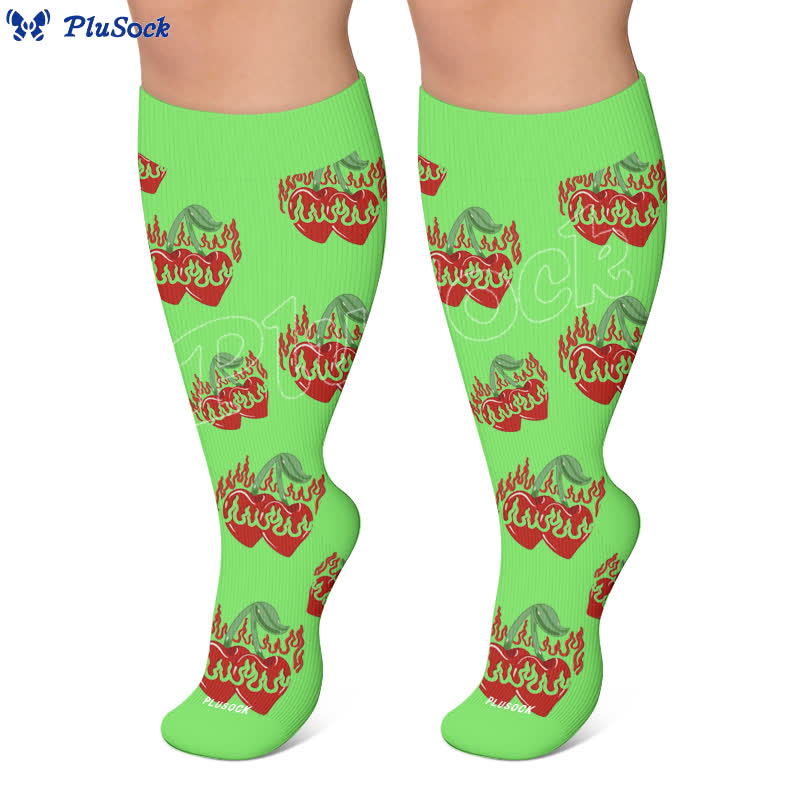 Plus Size Dripping Lips Compression Socks - image 6