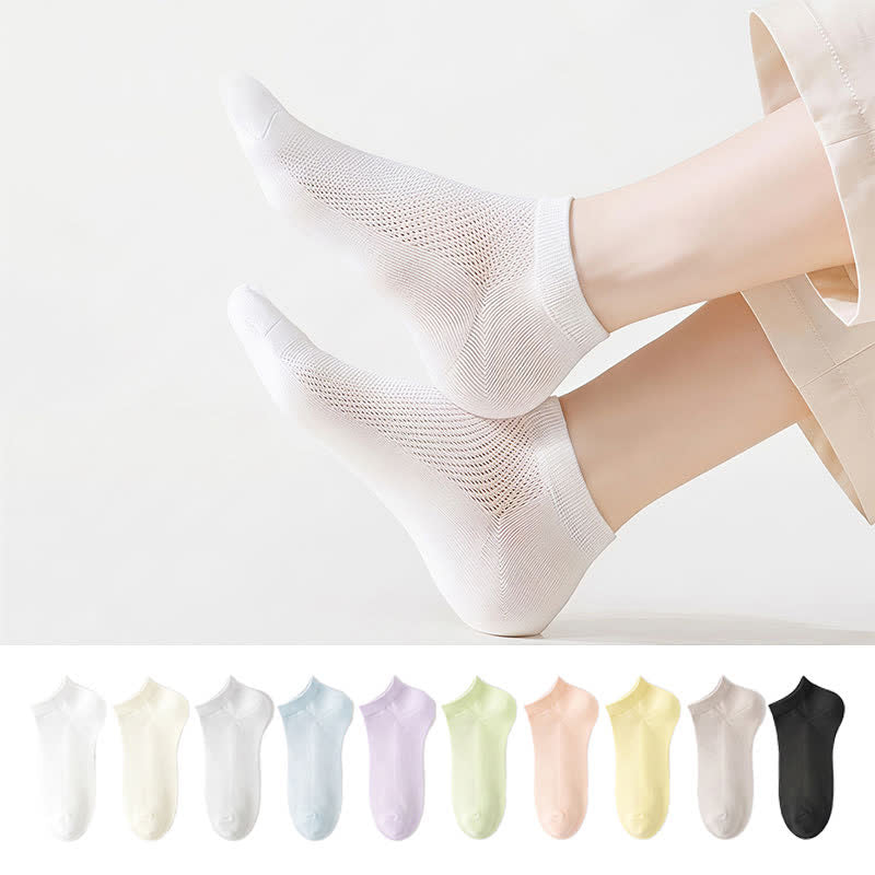 Breathable Mesh Ankle Socks(10 Pairs) - Multicolor - EU35-42(US2-8.5) - image 0