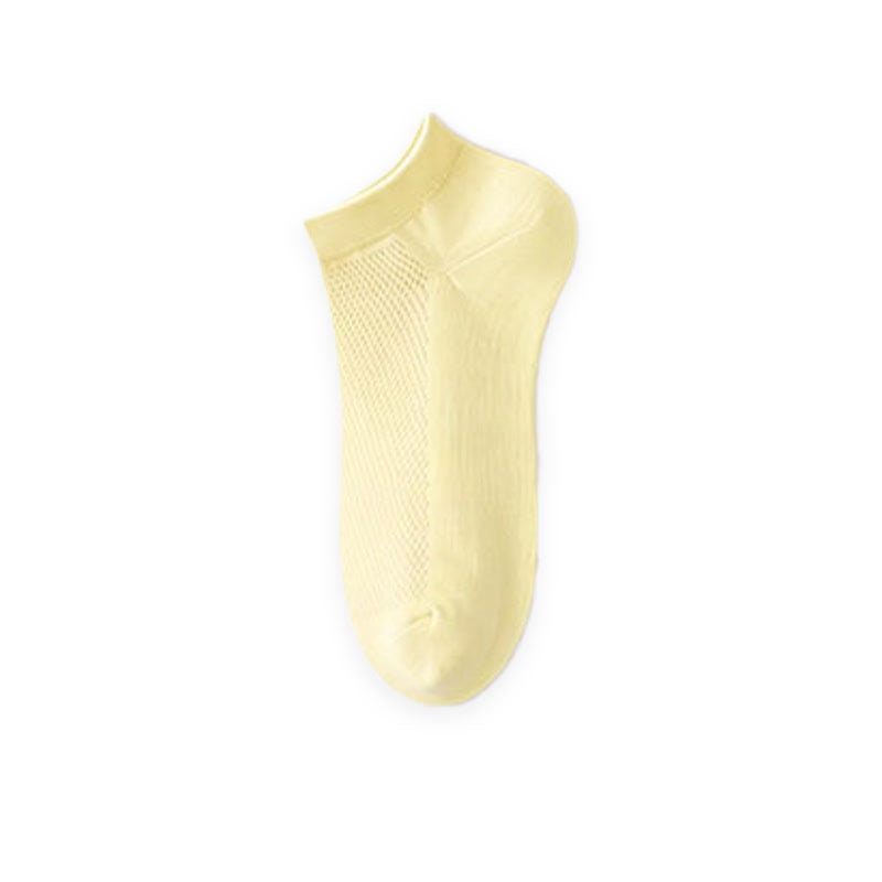 Breathable Mesh Ankle Socks(10 Pairs) - Yellow - EU35-42(US2-8.5) - image 8